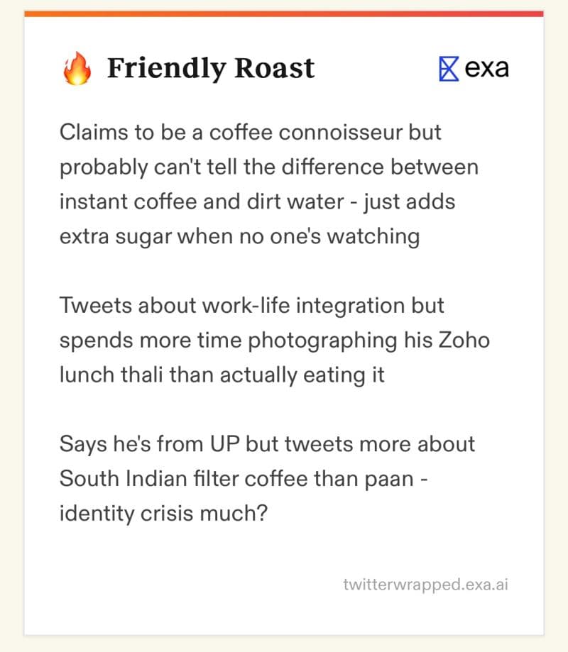 This year-end Twitter-wrapped by Exa is 🔥😂