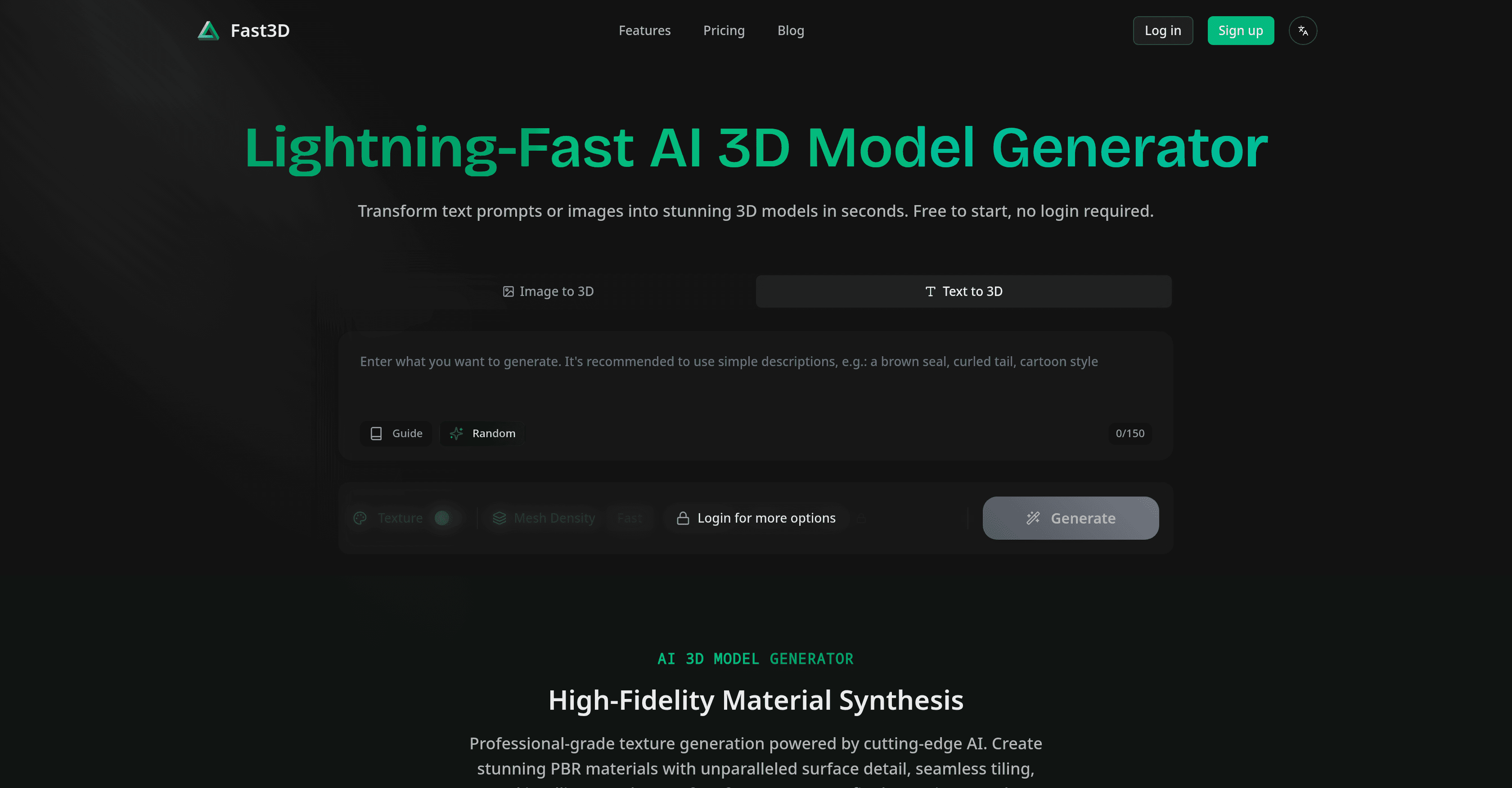 Fast3D - AI Tool For 3D objects