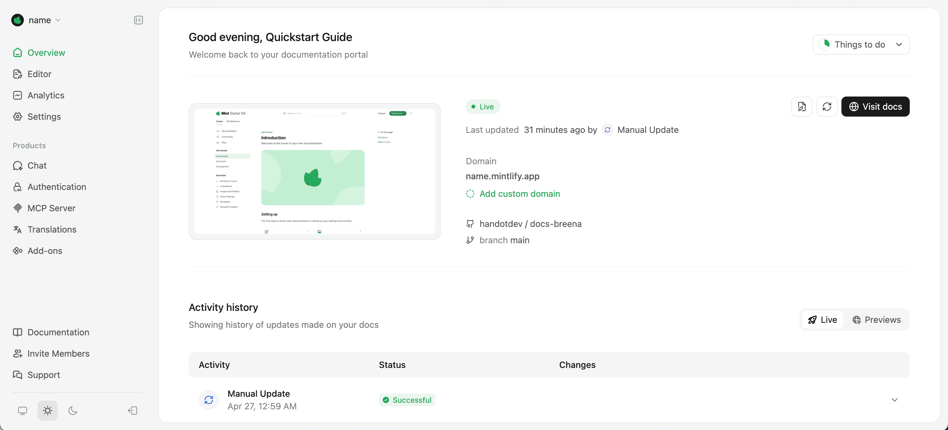 Quickstart - Mintlify
