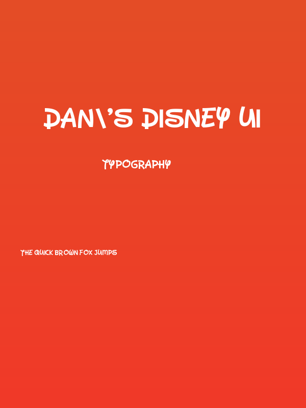 Dan's Disney UI Font