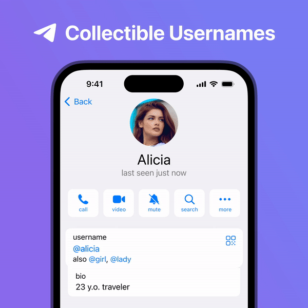 Telegram has a new update: group topics, collectible public names, and video message d…