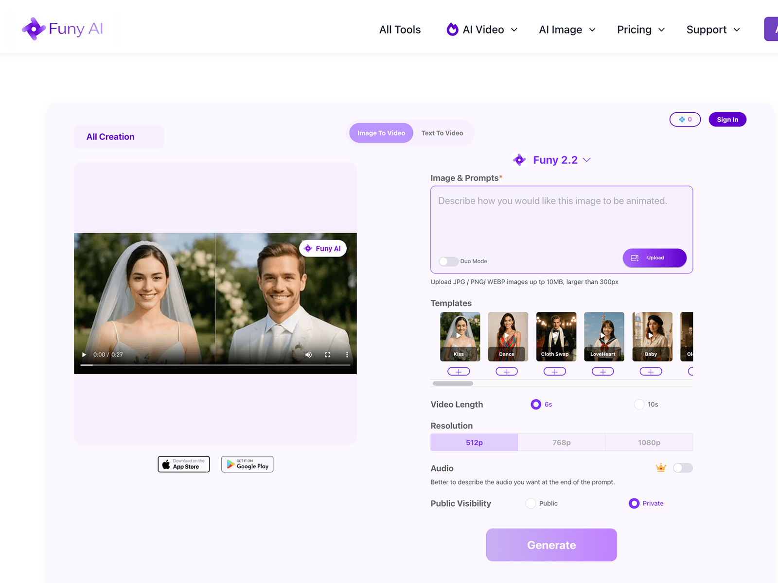 Funy AI: Video, Image