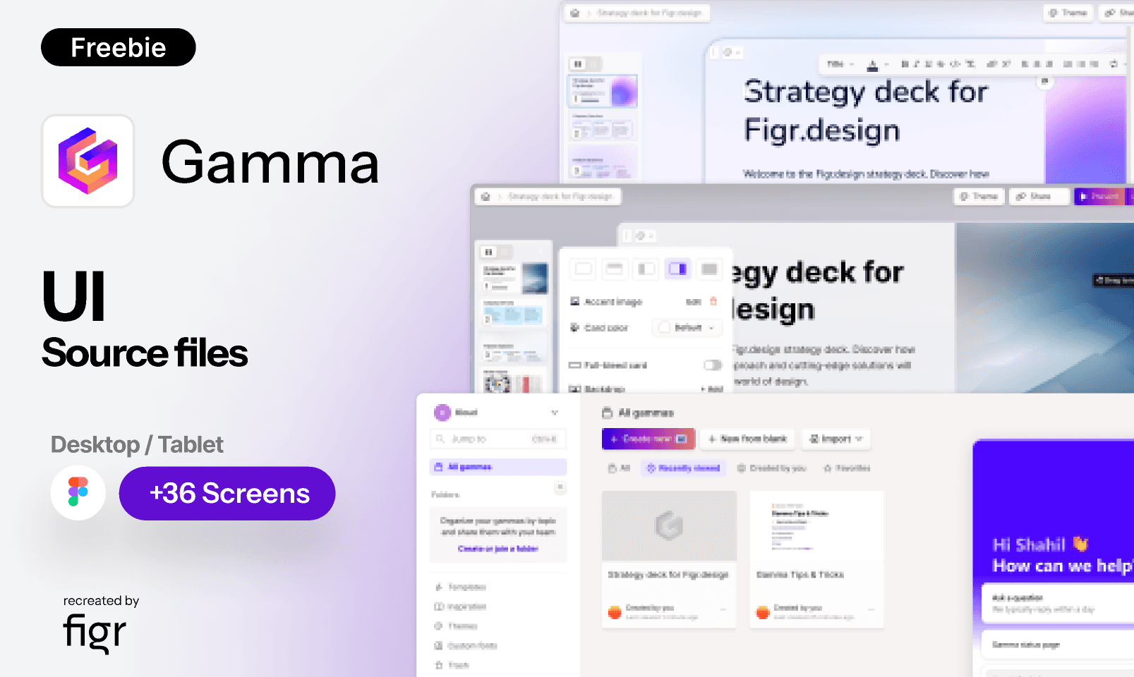 Gamma UI - Free UI Kit (Recreated)