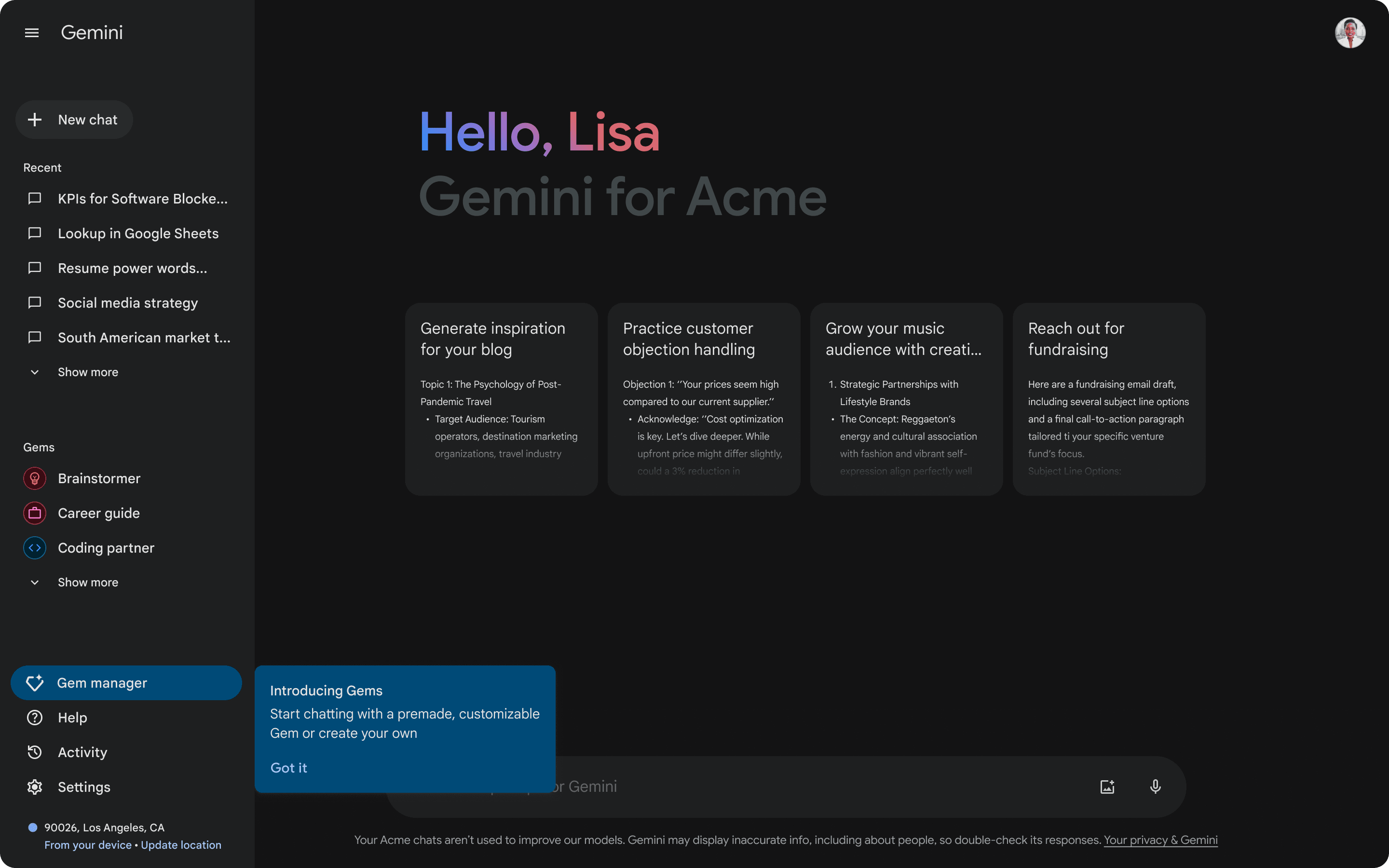 Google Workspace Updates: Customize Gemini (gemini.google.com) for your specific needs…