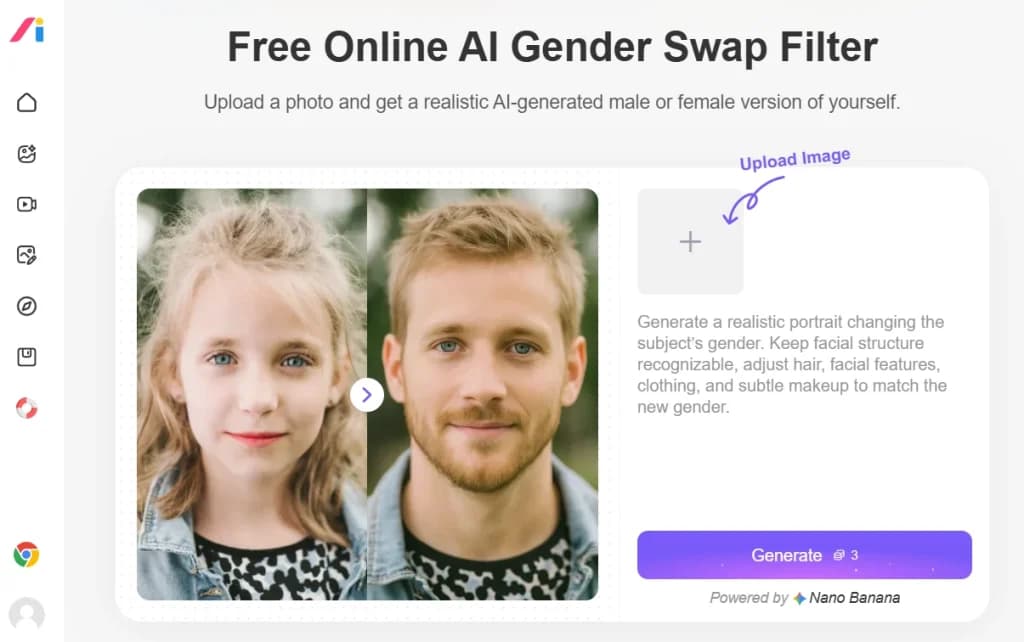 Top 13 Gender Swap Filters Online Free for Instant Gender Changes