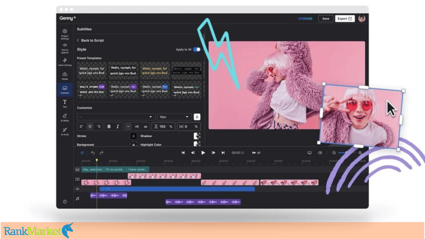 Genny by LOVO AI group buy account $97.00 at RankMarket