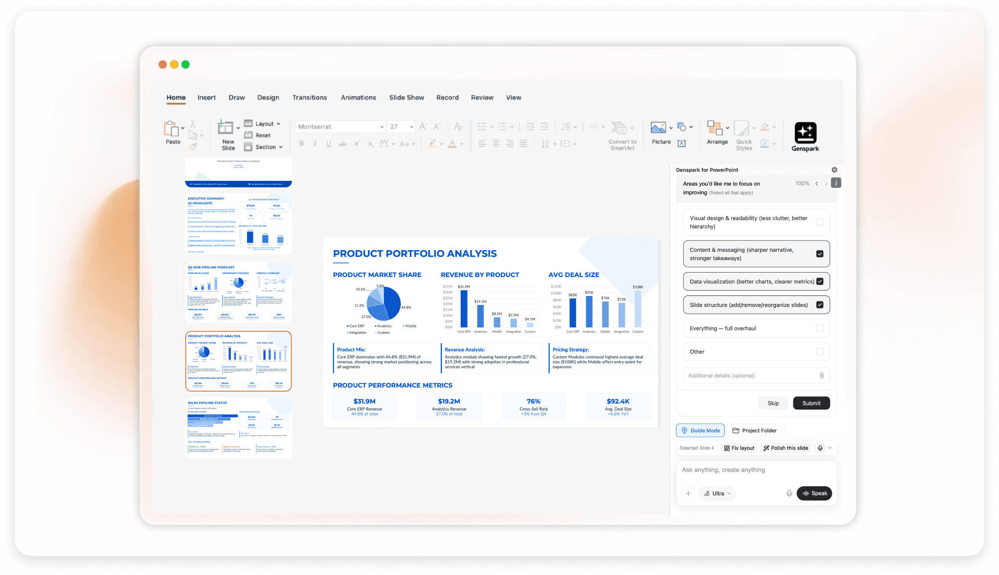 Genspark for PowerPoint — Your Dedicated Business Presentation Expert