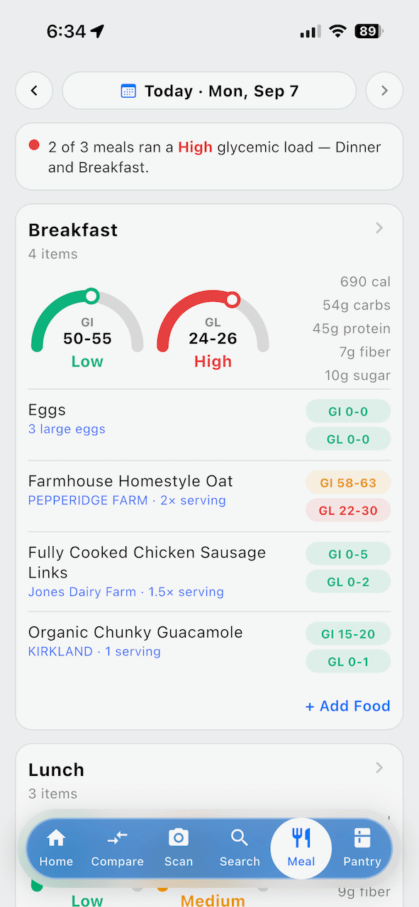 Glycemic Index App