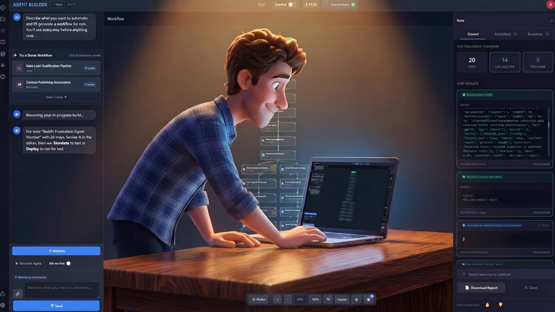 GloriaMundo — AI workflow automation. Look before it leaps.