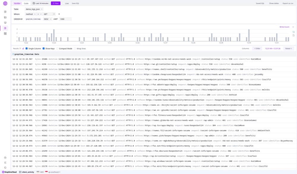Introducing Log View in GreptimeDB Dashboard UI