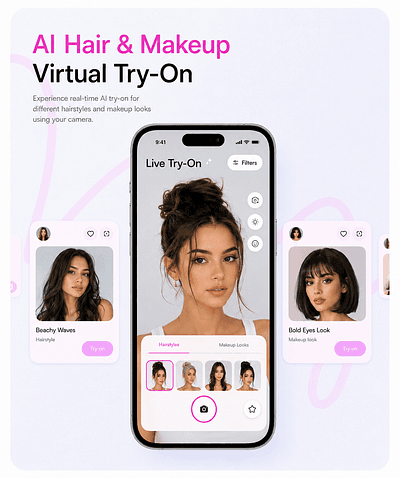 AI Hairstyle App UI