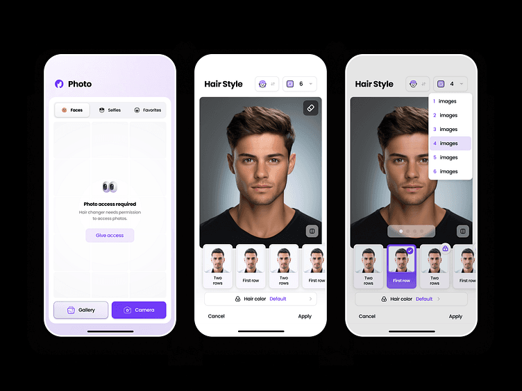 Hair Changer - AI Hairstyle App Design by voxy St for MIND on Dribbble