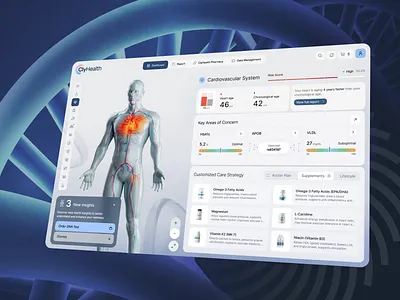 Interface Design for Cardiac Monitoring Platform by George Railean on Dribbble