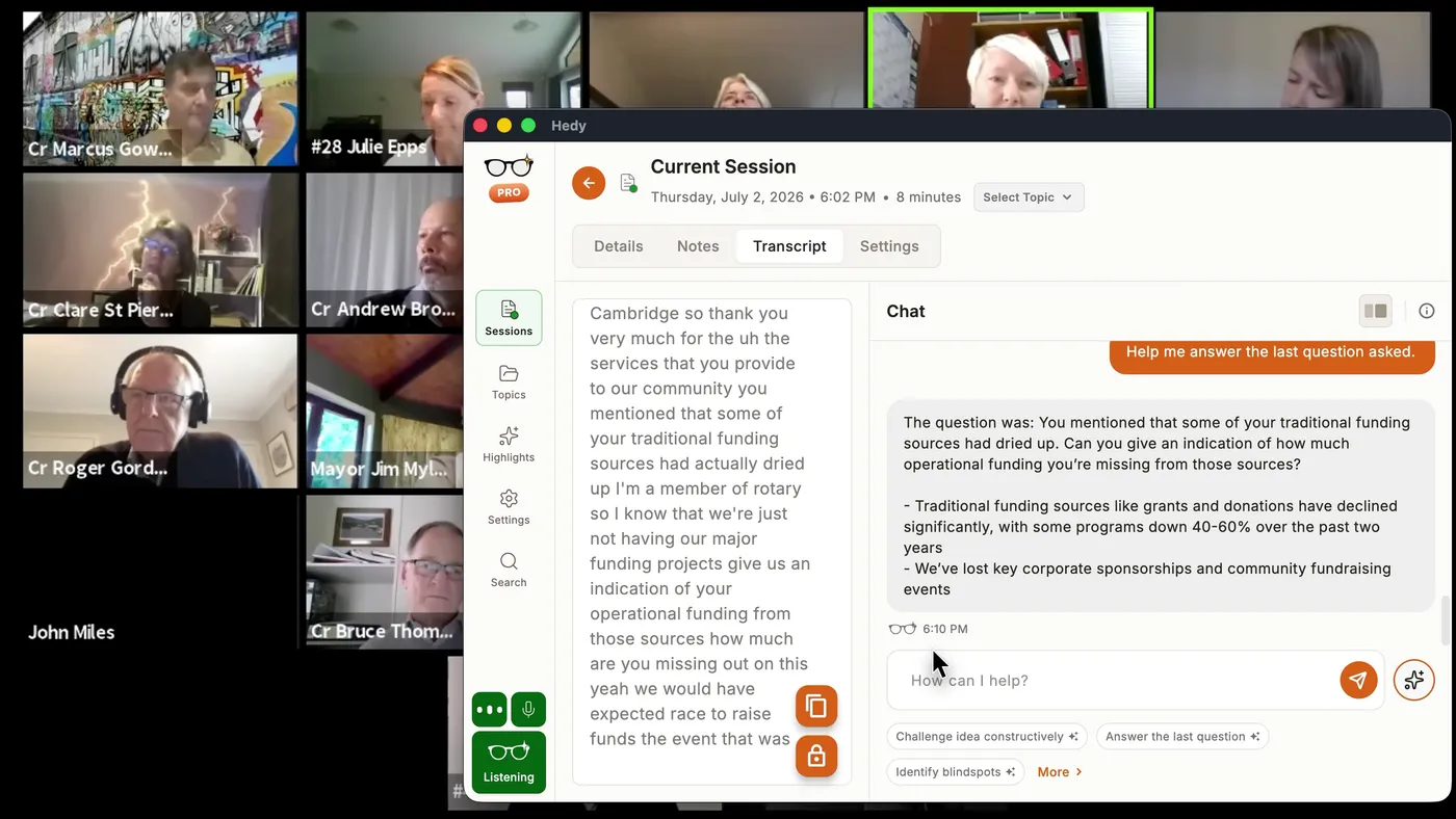 AI Meeting Coach - Real-Time Help for Every Conversation