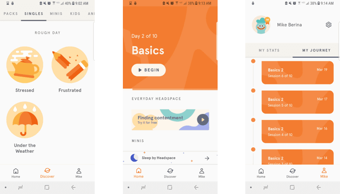 How does Headspace hold up with usability heuristics and accessibility?