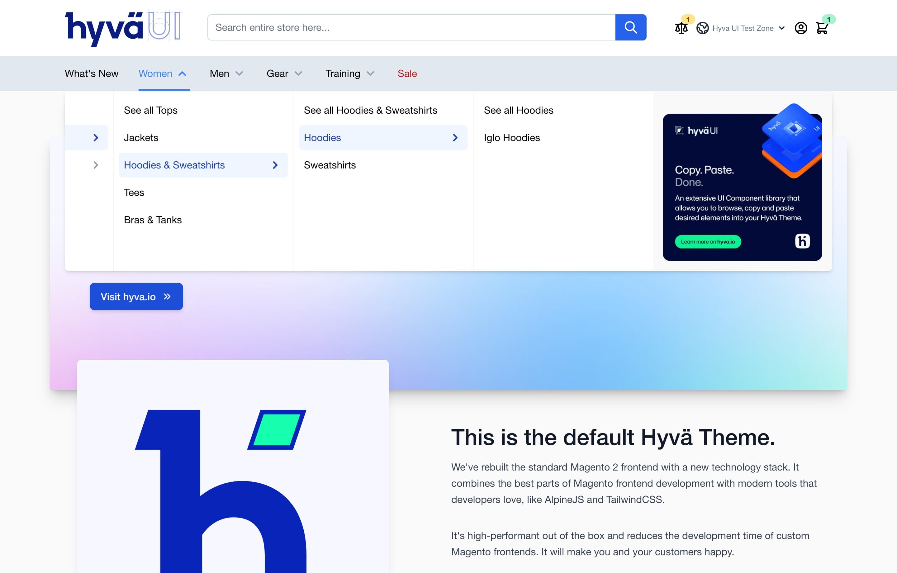 Menus - Hyvä Docs