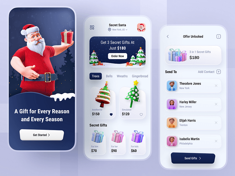 Christmas Store App UI 🎅🎄 by MQoS UI/UX for MultiQoS on Dribbble