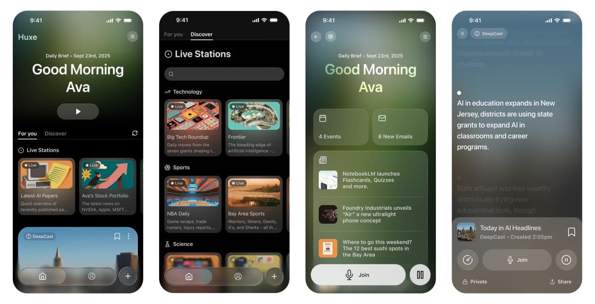 Former NotebookLM devs' new app, Huxe, taps audio to help you with news and research