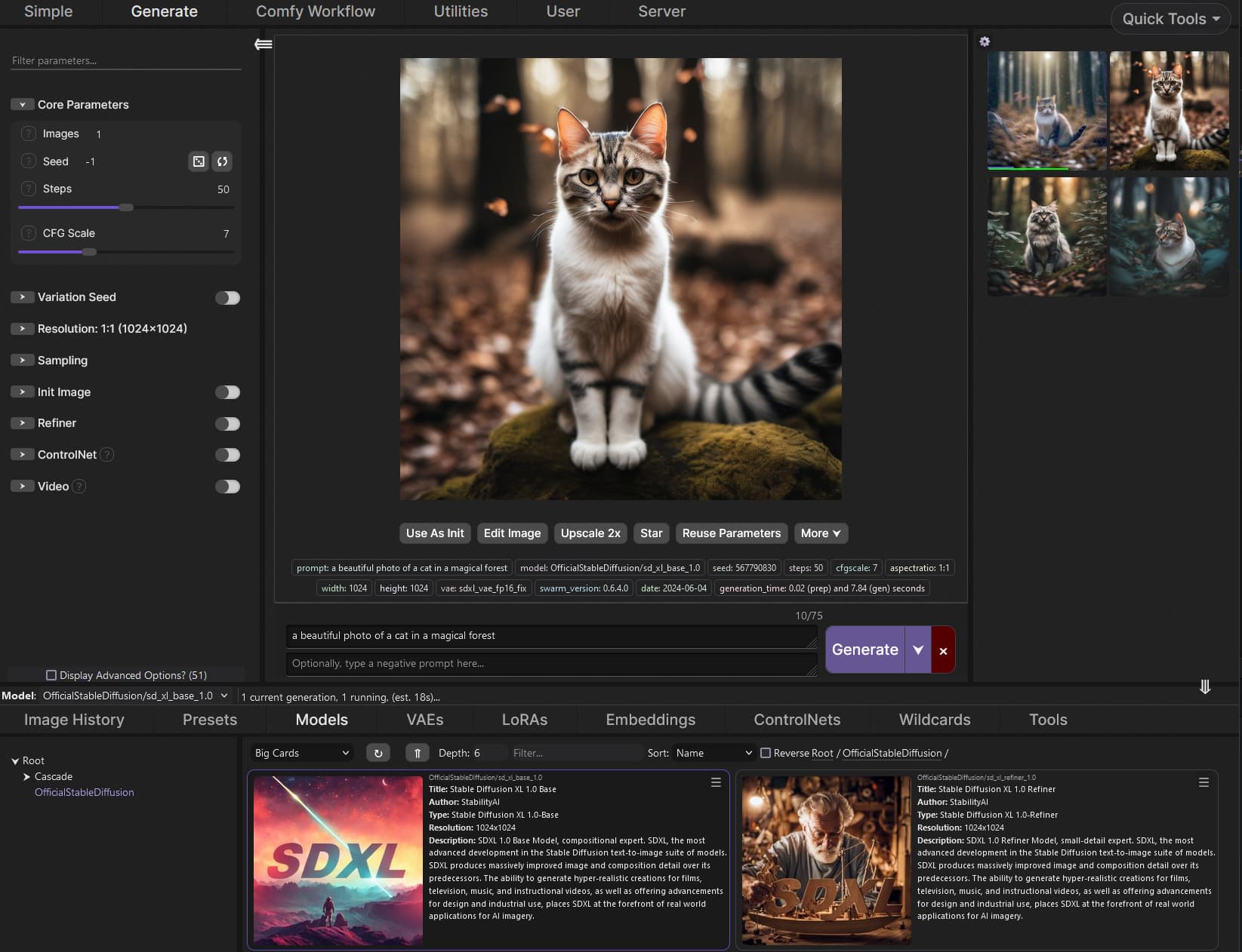 SwarmUI.net - A free, open source, modular AI image generation Web-User- Interface