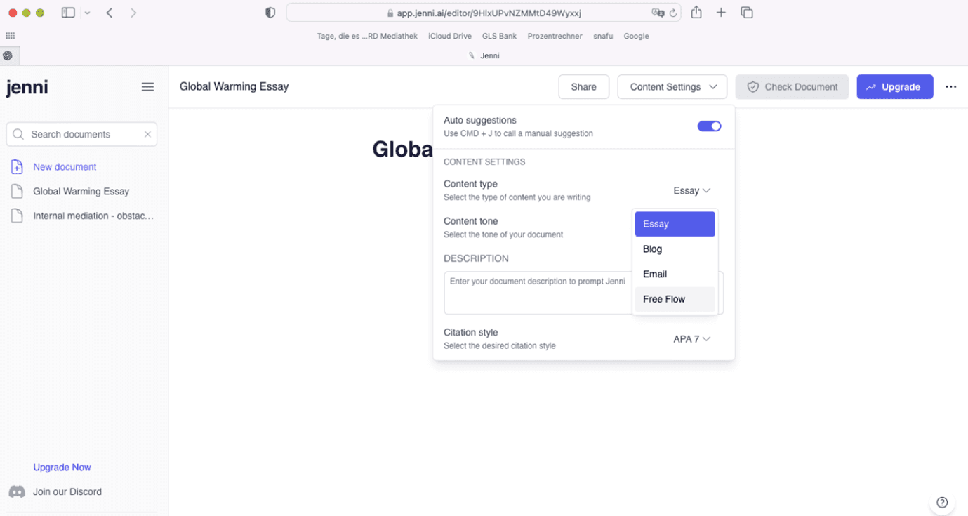 Testing AI-Tools: Jenni.ai - RHET AI - Zentrum für rhetorische Wissenschaftskommunikat…