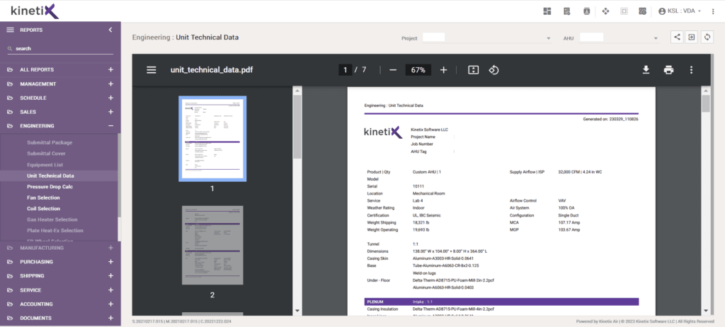 Kinetix Air Unified Air Handler Manufacturing Platform