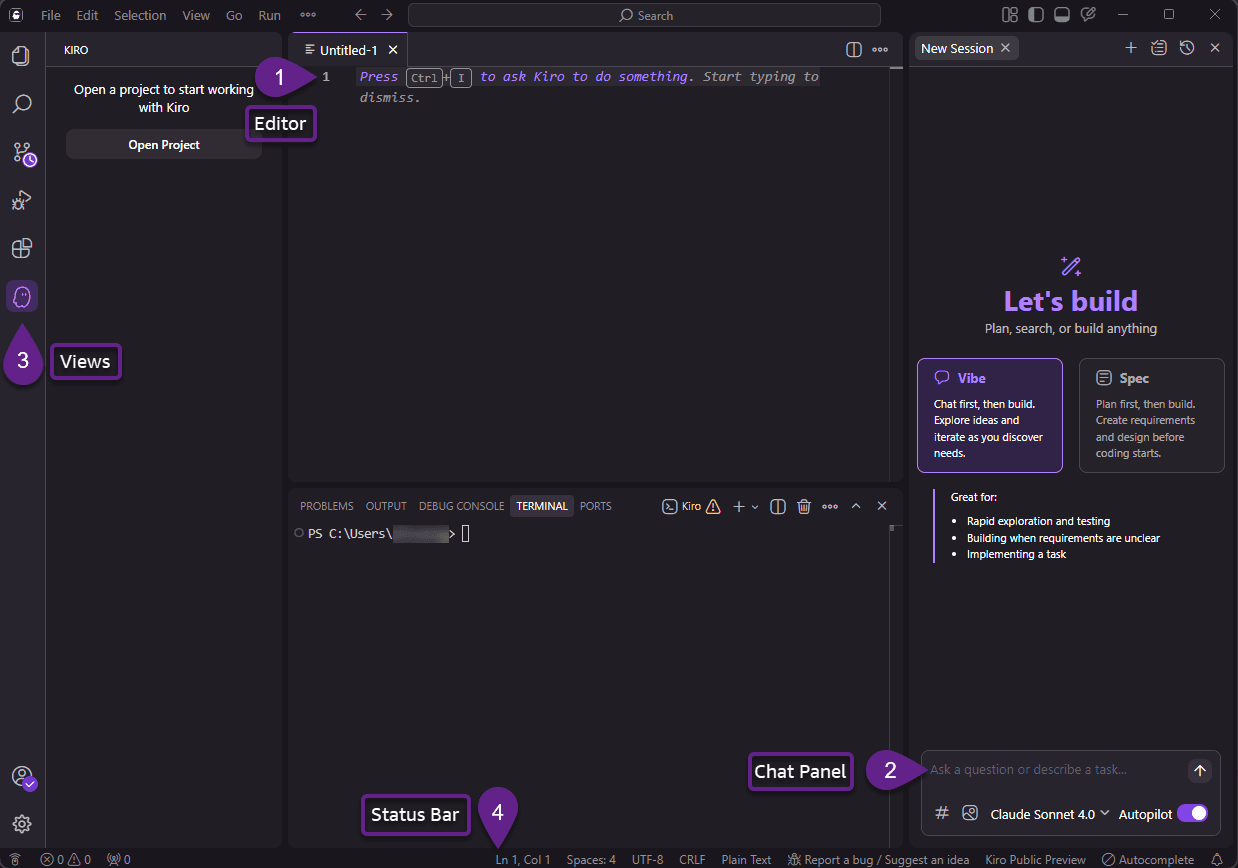 Interface - Editor - IDE 1.x - Docs