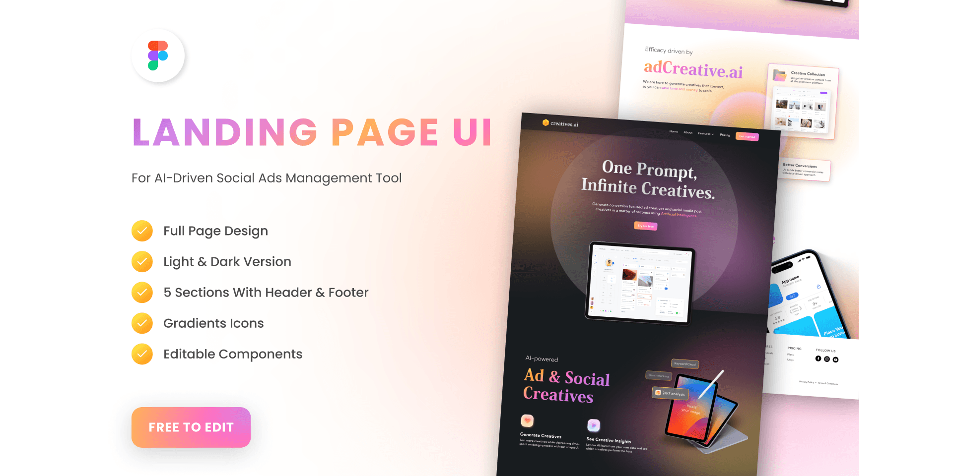 AI Tech Landing Page UI Design