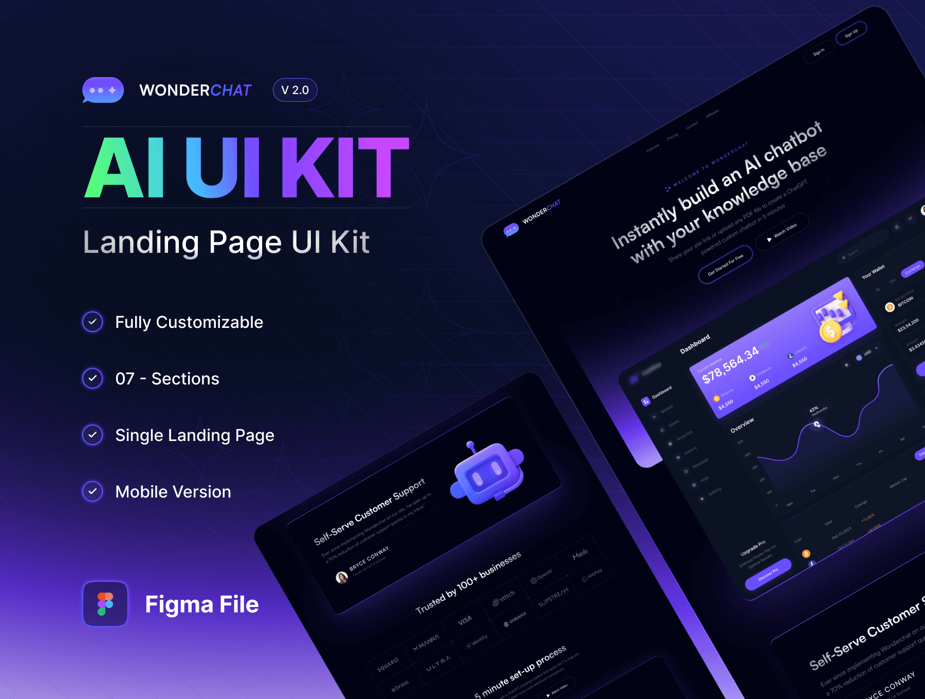 WONDERCHAT - AI LANDING PAGE UI KIT