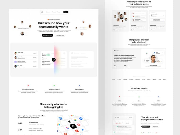SaaS AI Landing Page – Workflow Automation Web UI by Orix Creative on Dribbble