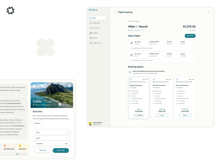 Layla - AI Travel Planner by Resimpl on Dribbble