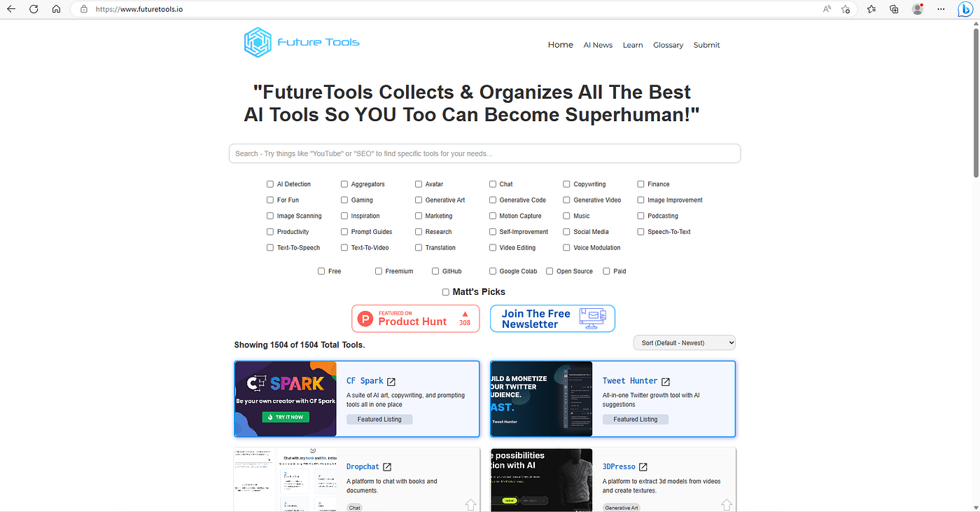 FutureTools.io: The Ultimate AI Tool Finder