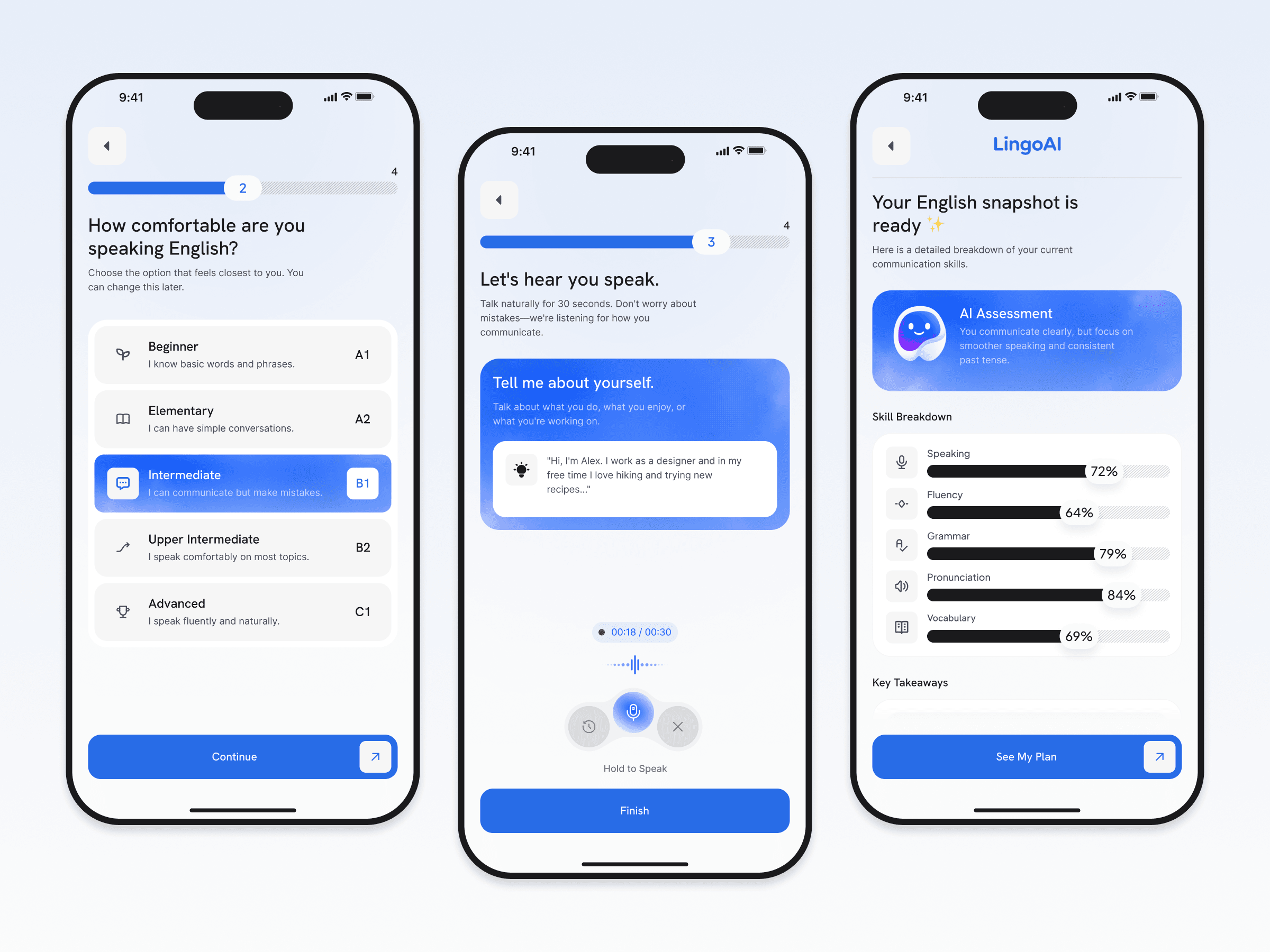 LingoAI – Personal AI Language Tutor UI/UX by IbraHim (AI Product Designer) on Dribbble
