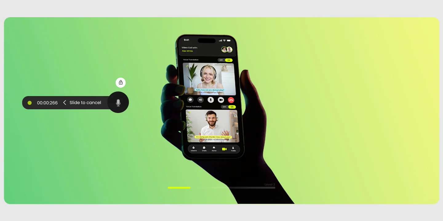 LinguaLive AI Language Learning App Design
