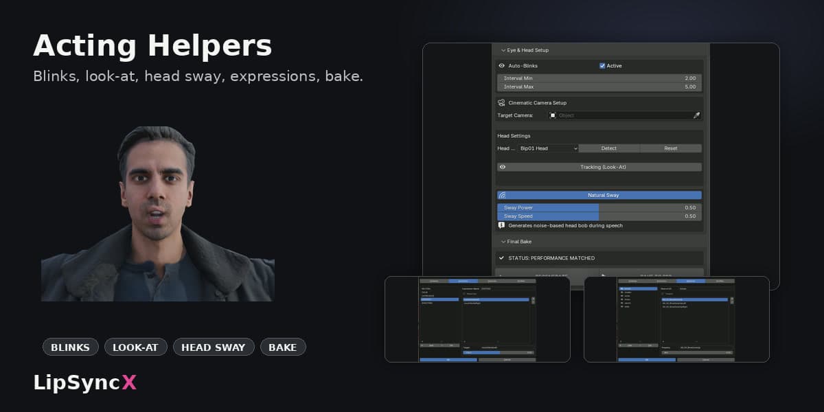 LipSyncX - Automatic Lip Sync & Facial Acting for Blender - FAQ