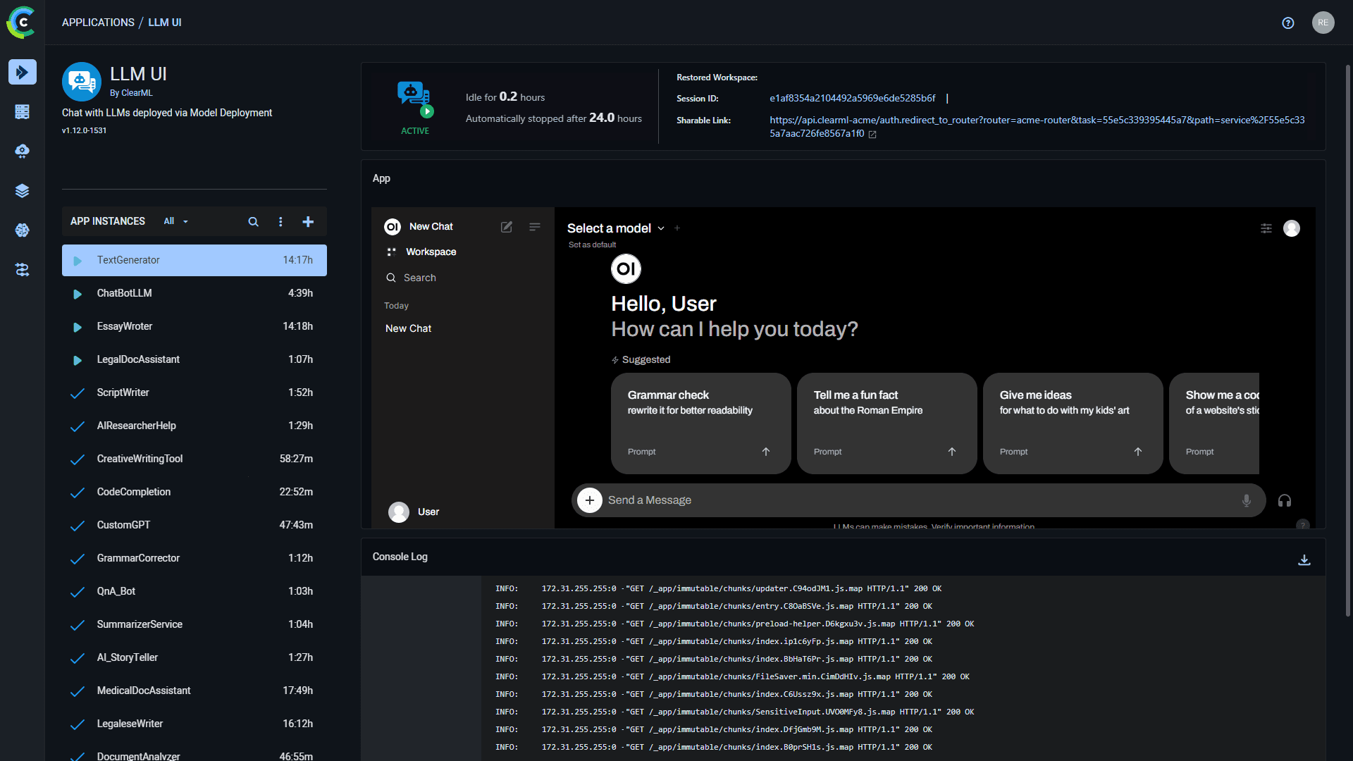 LLM UI