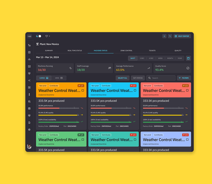 Gen AI Assistant UI Design for a Manufacturing Execution System
