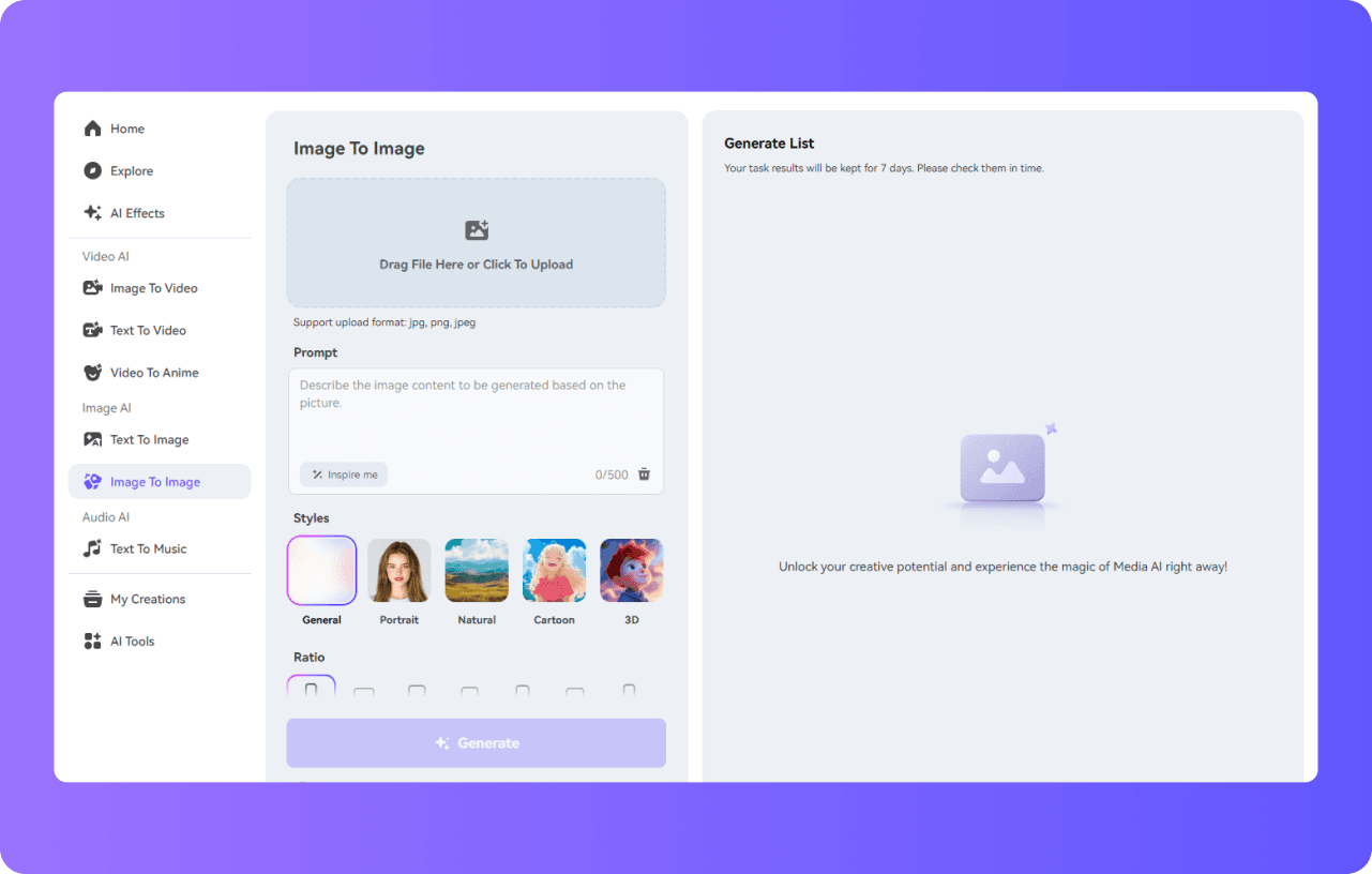 AI Image Generator: Transform Your Photos with Image-to-Image AI Technology