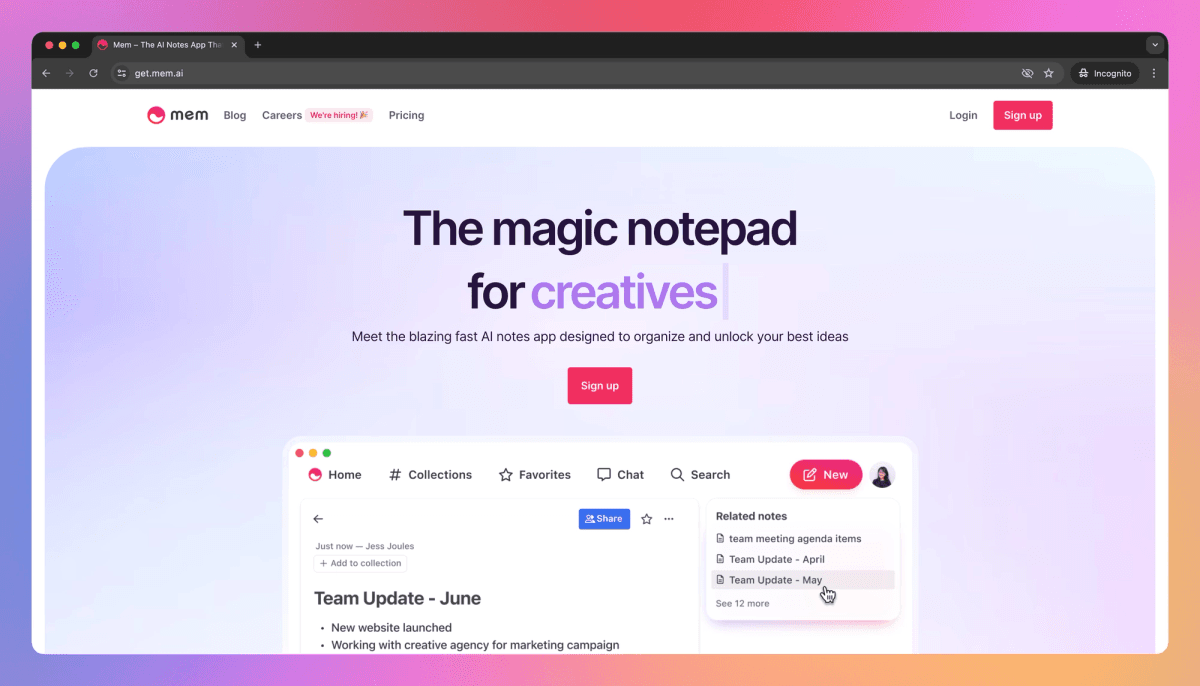 Mem Features, Pricing, and Alternatives