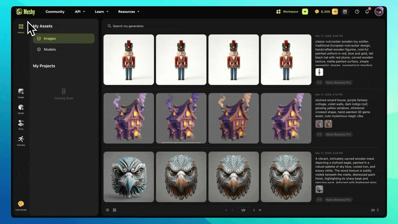 Meshy Workspace 3.0: Instant AI 3D Generation, Task-Oriented Workflows, and Unified As…