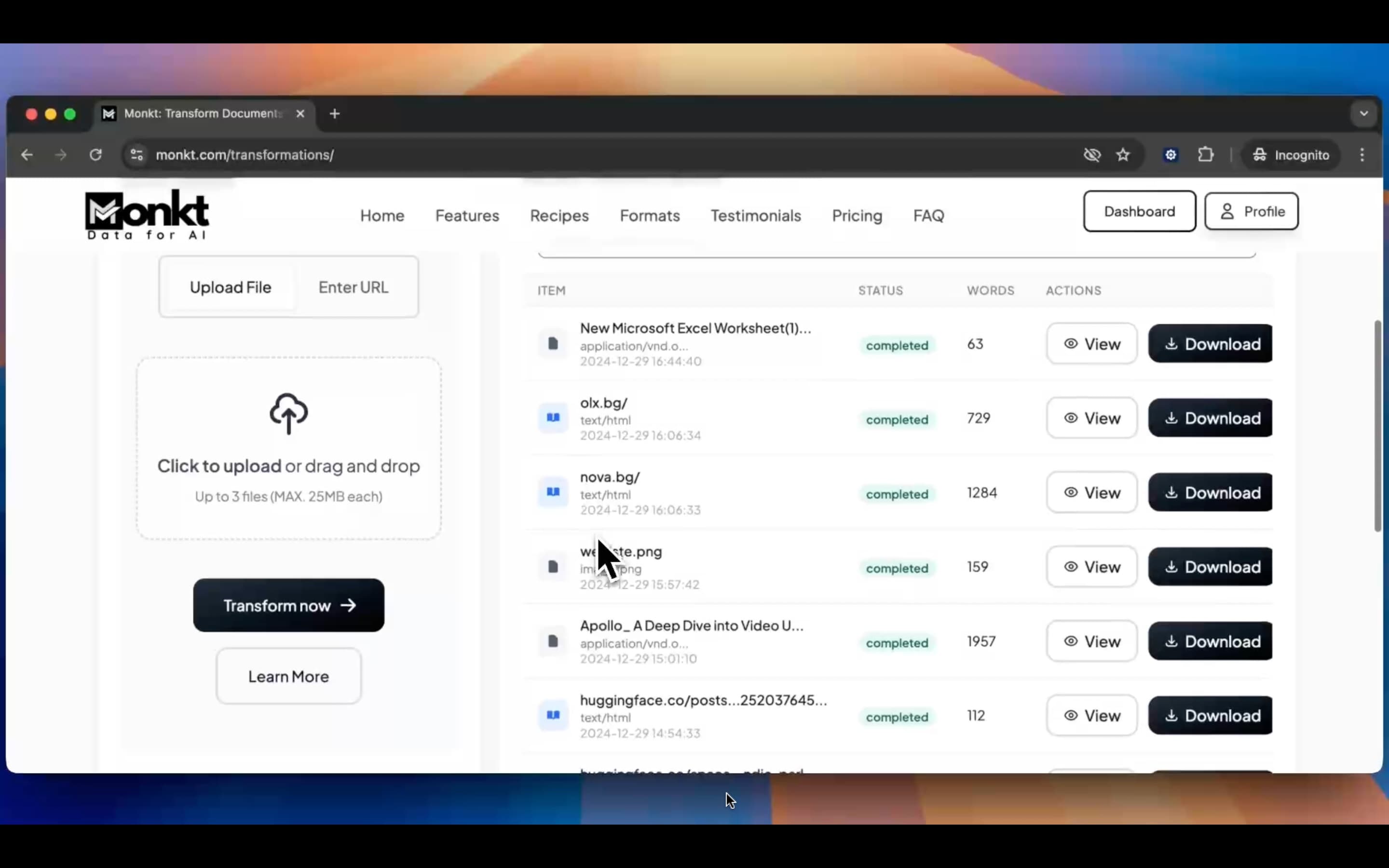Monkt: Transform Documents into AI-Ready Markdown or structured JSON