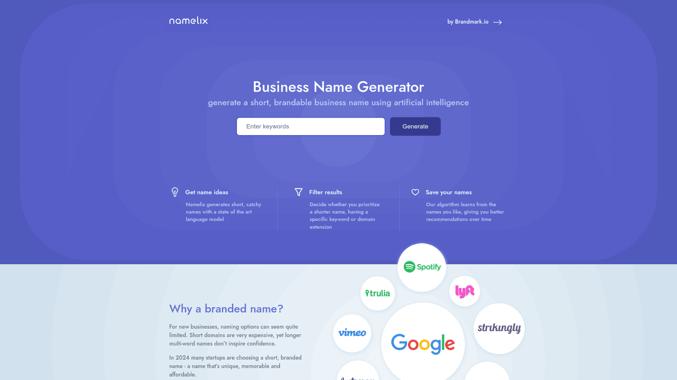 Namelix — Pricing, Reviews & Alternatives