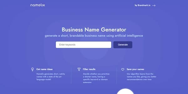 Namelix: AI Name Generator for Startups and Projects (Review & Test)