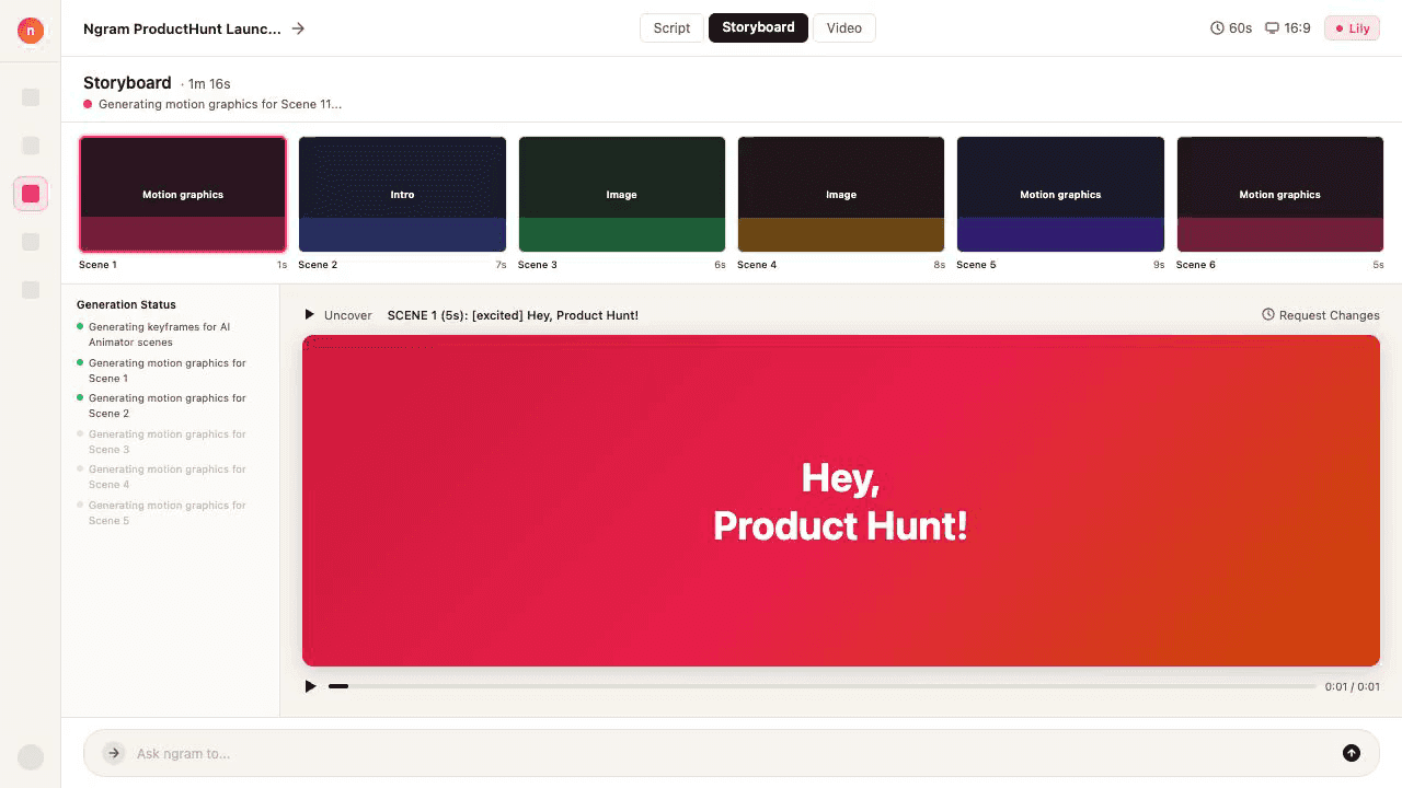 ngram – Polished, on-brand videos for product and marketing teams