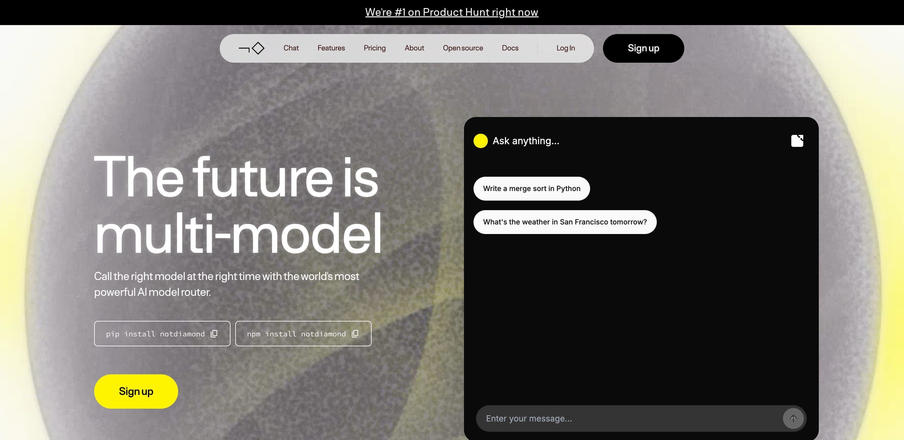 Not Diamond: El Enrutador de Modelos AI Más Poderoso del Mundo