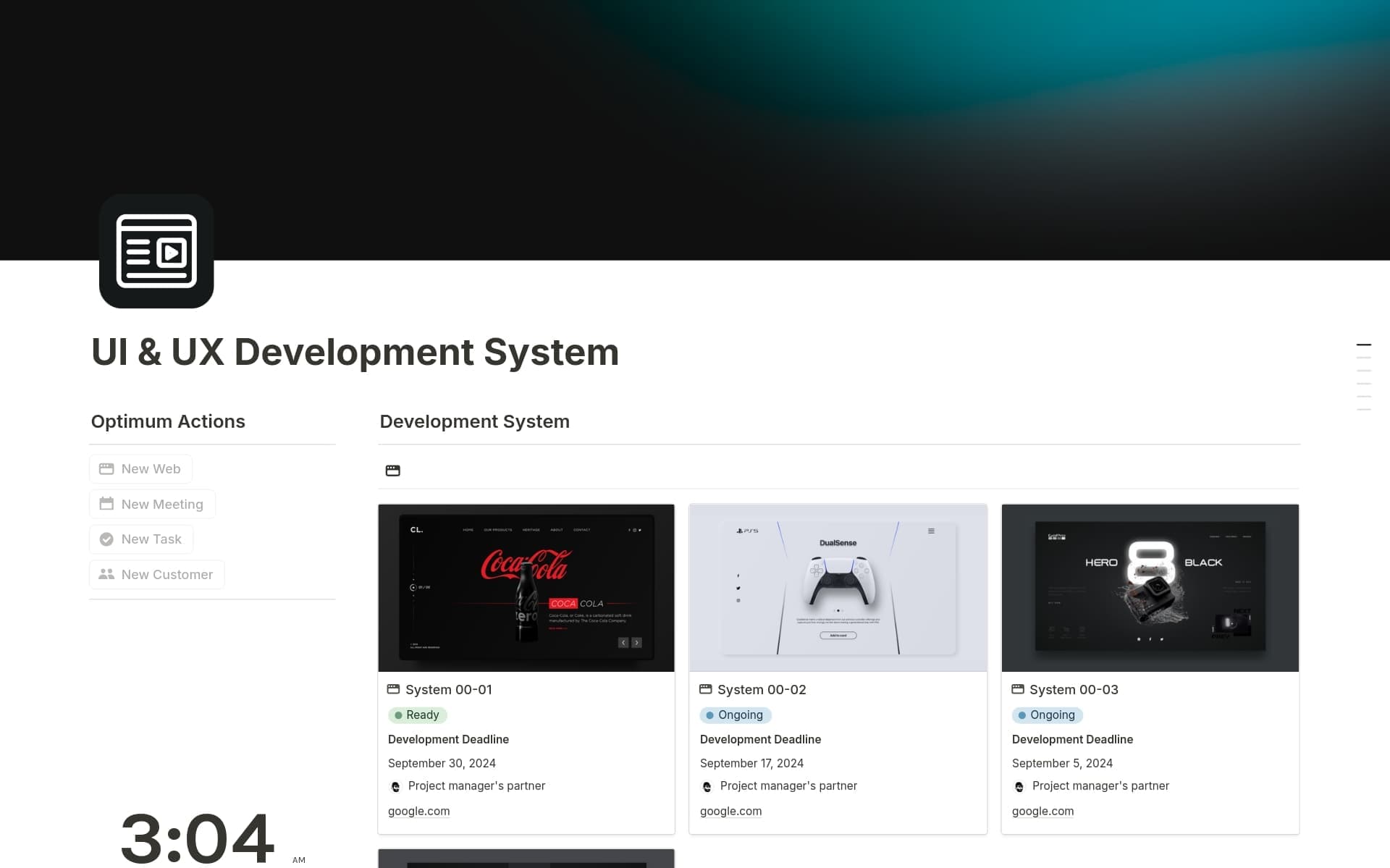 UI & UX Development System