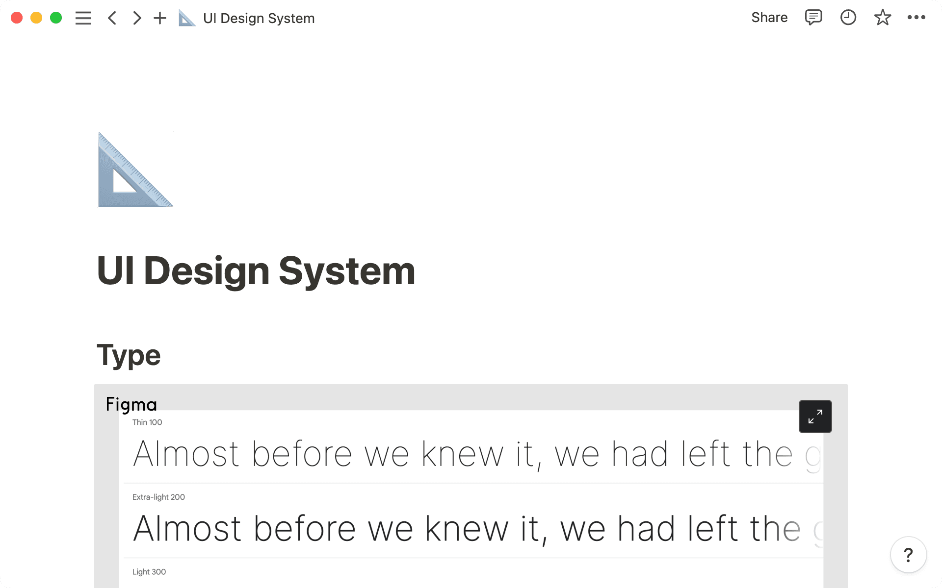 UI Design System Template by Notion