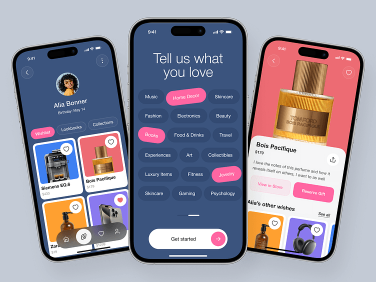 Wishlist Mobile App UI Design by Ronas IT