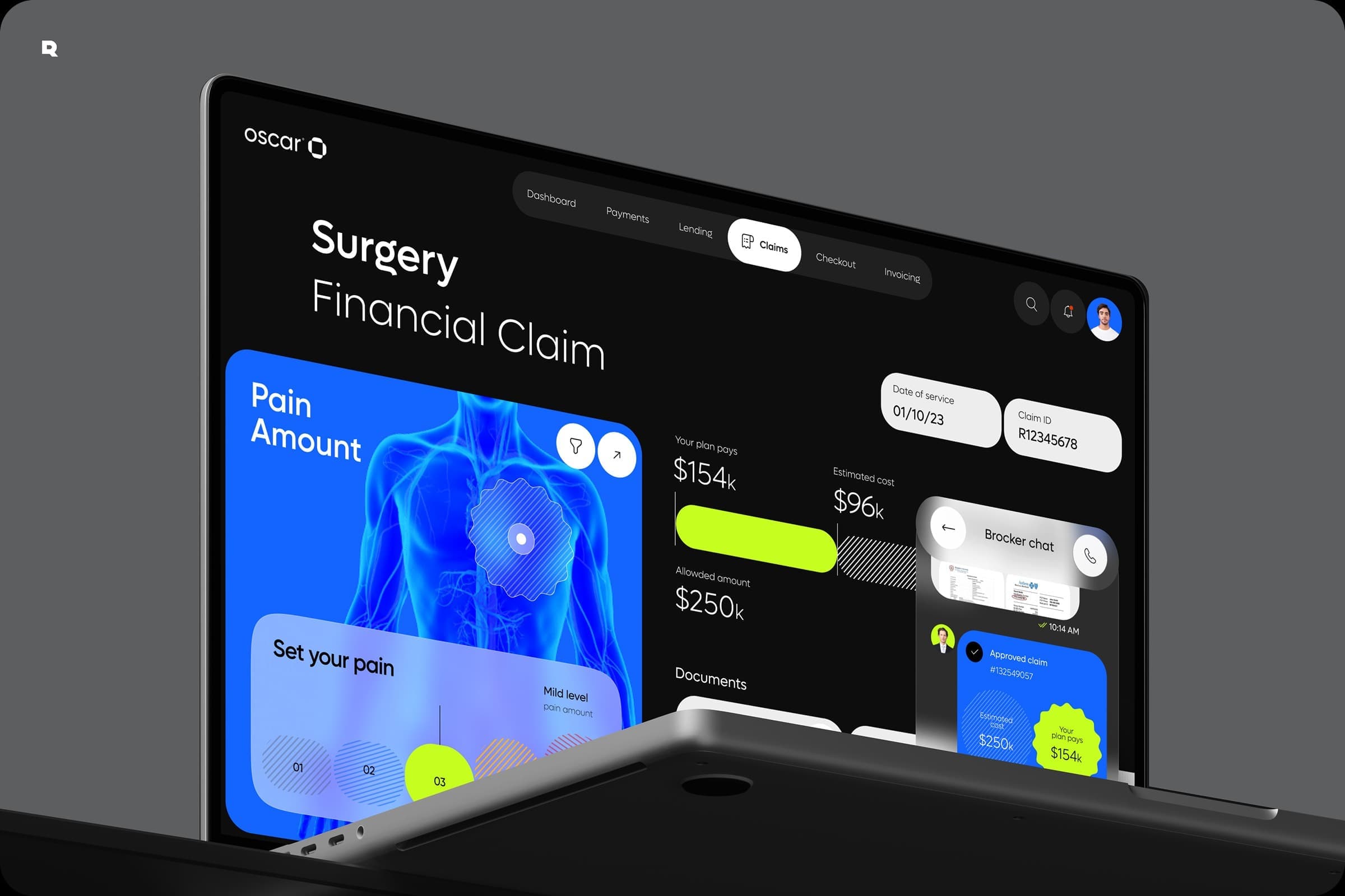 Oscar Health Patient Manager App UI UX Design