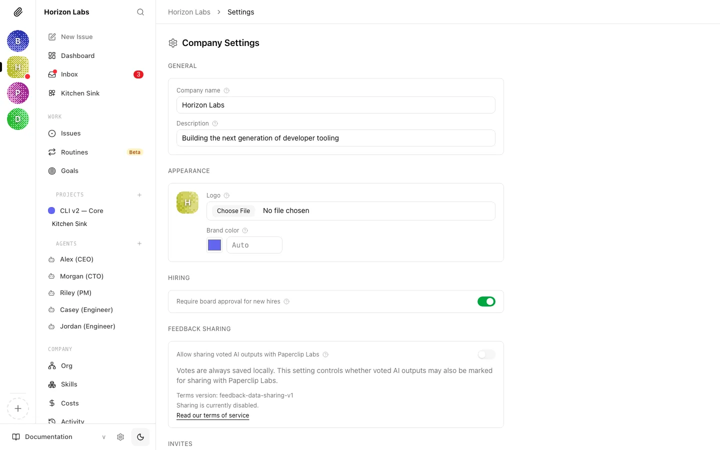 Company Administration