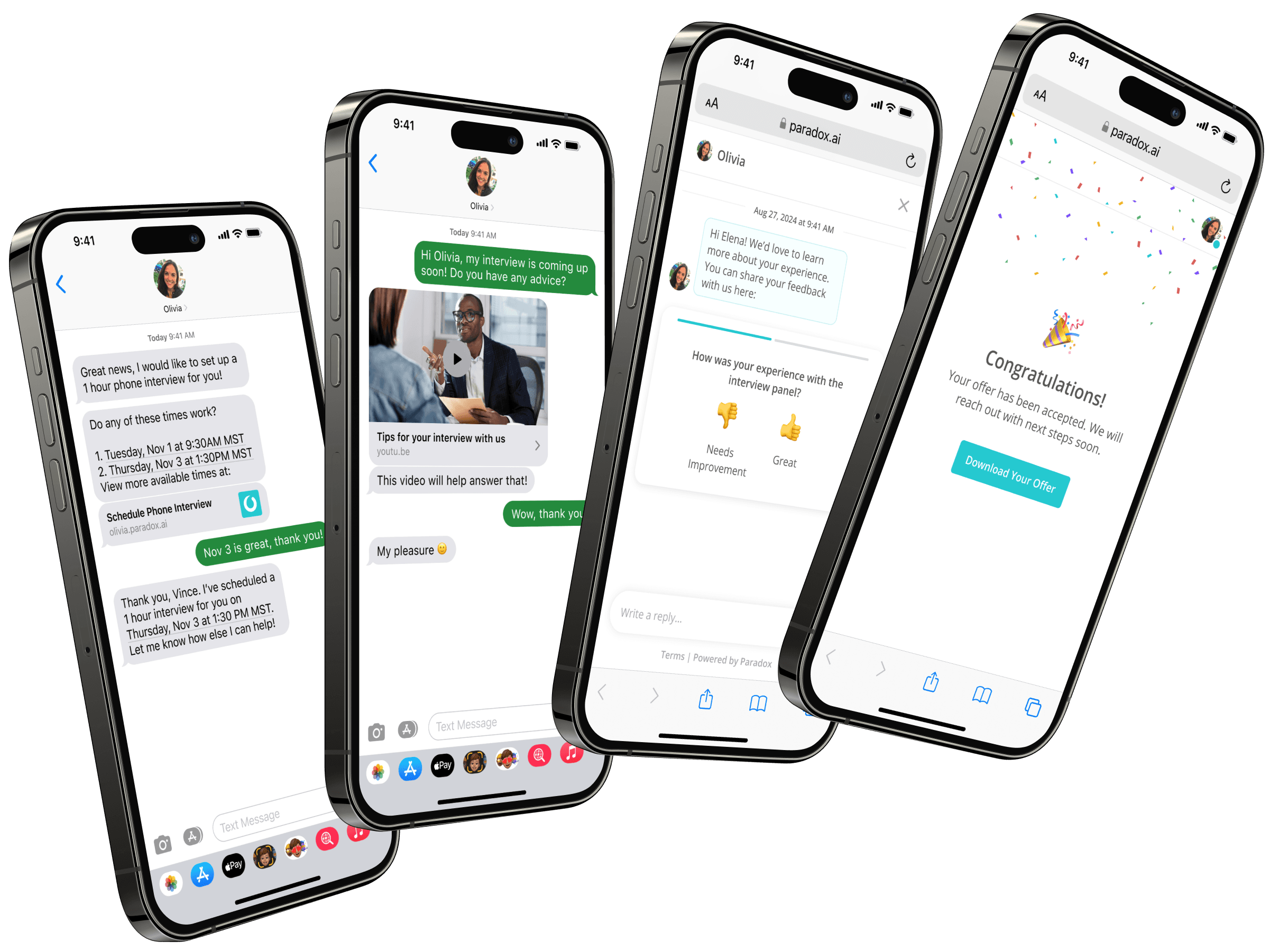 Conversational hiring software that gets work done for you